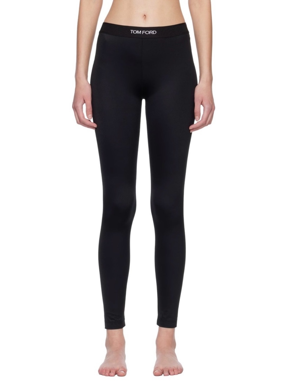 Tom Ford Black Branded Elastic Waist Stretch Leggings! Like new size xs!